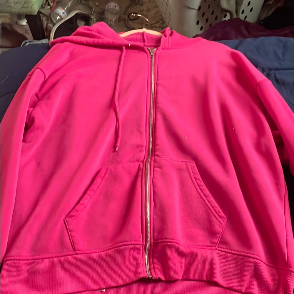 Birch & Stone Fuchsia Zip-Up Hoodie